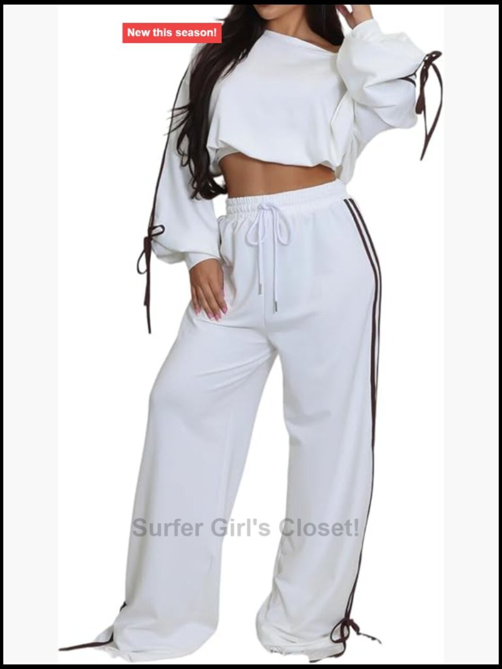 Two Piece Outfits Women Casual Sweatsuit Pullover Tracksuit Workout Pants Set
